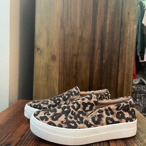 Steve Madden Leopard Print Slip-On Sneakers